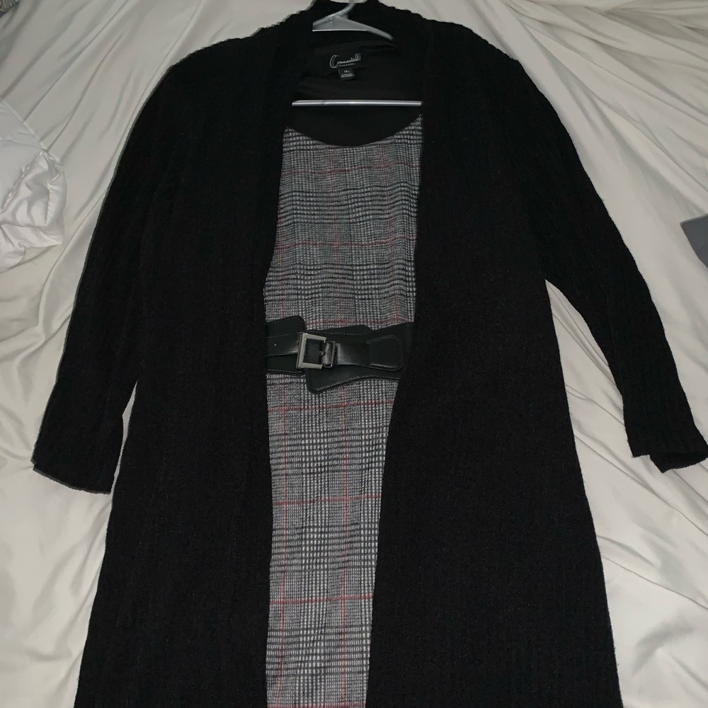 Dress with sweater attached